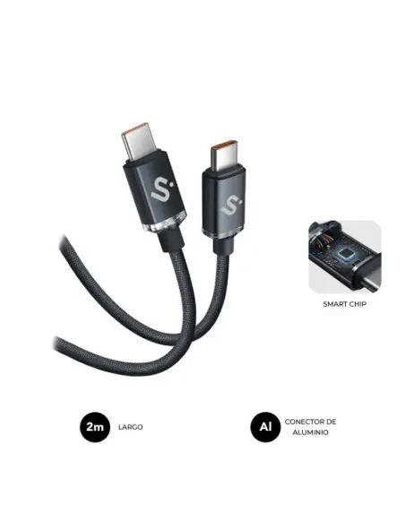 SUBBLIM CABLE OPTIMUS 60W C-C 2m BLACK