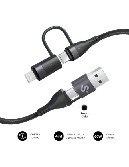 SUBBLIM CABLE TOP 4IN1 60W C-C-L-A 1,2M