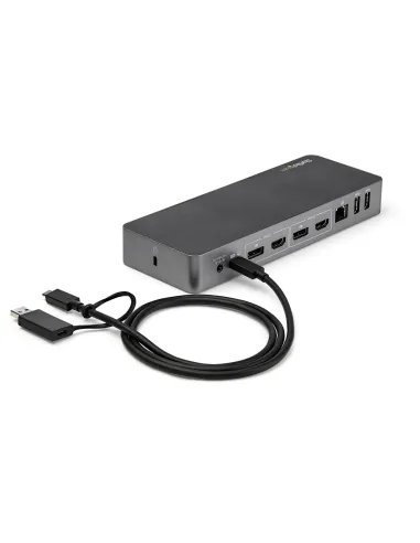 StarTech.com Docking Station Universal para Portátil - Replicador de Puertos Híbrido USB-C -A - 2x HDMI y DP 4K - PD 60W - Mac