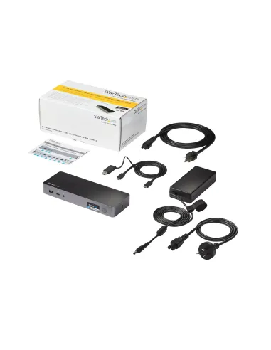 StarTech.com Docking Station Universal para Portátil - Replicador de Puertos Híbrido USB-C -A - 2x HDMI y DP 4K - PD 60W - Mac