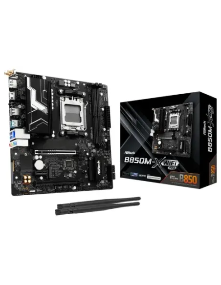 PLACA ASROCK B850M-X WIFI R2.0,AMD,AM5,B850,2DDR5,128GB,1HDMI+1DP,4SATA3,2.5GBLAN,WIFI6E+BT5.2,5USB3.2+2USB TYPE-C,MATX