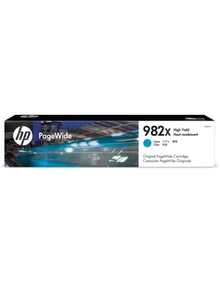 HP Cartucho PageWide 982X Original de alta capacidad cian