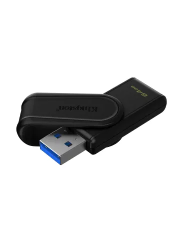 Kingston Technology DataTraveler 64GB Portable USB 3.2 Gen 1 Exodia S (Black Black)