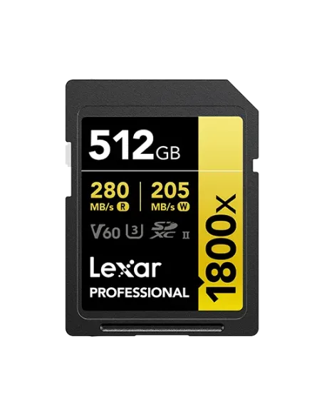 Lexar Professional 1800x 512 GB SDXC UHS-II Clase 10