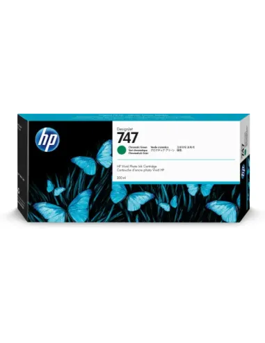 HP Cartucho de tinta verde cromática HP DesignJet 747 de 300 ml