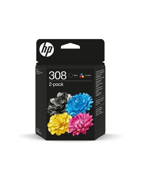 HP Paquete de 2 Cartuchos de Tinta Original 308 negra/tricolor