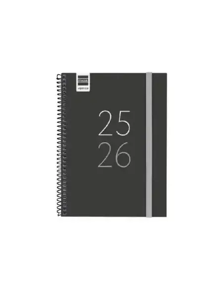 AGENDA ESCOLAR 2025-2026 SECUNDARIA 4º 155X212 SEMANA VISTA HORIZONTAL NEGRO+ FINOCAM 634204026