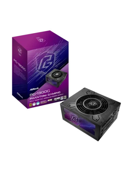 Asrock Phantom Gaming PG-1300G unidad de fuente de alimentación 1300 W 20+4 pin ATX ATX Negro