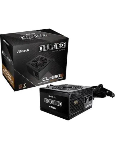 FUENTE ALIMENTACION ASROCK CL-650B,PSU,650W,80 PLUS BRONZE,120MM,ACTIVE PFC,PCI-E (6+2 pin)x4,SATA (5 pin)x4