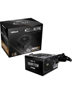 FUENTE ALIMENTACION ASROCK CL-550B,PSU,550W,80 PLUS BRONZE,120MM,ACTIVE PFC,PCI-E (6+2 pin)x4,SATA (5 pin)x4