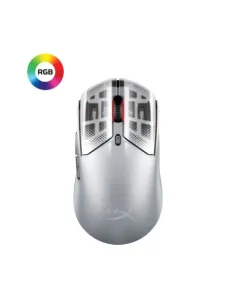 HP Ratón gaming inalámbrico HyperX Pulsefire Haste 2 S plateado