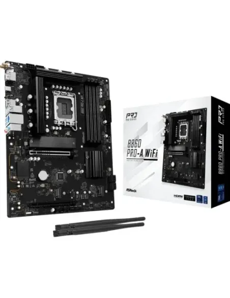 PLACA ASROCK B860 PRO-A WIFI,INTEL,1851,B860,4DDR5,256GB,1HDMI+1DP,4SATA3+2M.2,2.5GBLAN,WIFI6E+BT5.3,8USB3.2+2USB TYPE-C,ATX