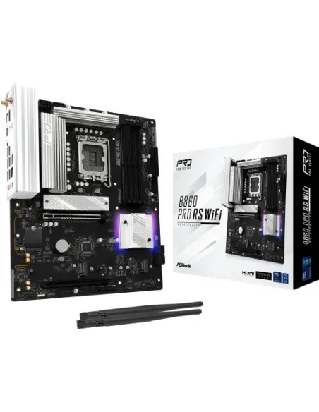 PLACA ASROCK B860 PRO RS WIFI,INTEL,1851,B860,4DDR5,256GB,1HDMI+1DP,4SATA3+2M.2,2.5GBLAN,WIFI6E+BT5.3,8USB3.2+2USB TYPE-C,ATX