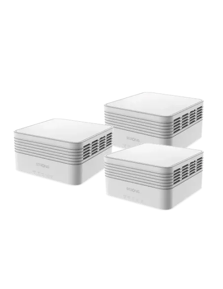 Strong MESHTRIAX3000 sistema Wi-Fi Mesh (Wi-Fi en malla) Doble banda (2,4 GHz / 5 GHz) Wi-Fi 6 (802.11ax) Blanco 3 Interno