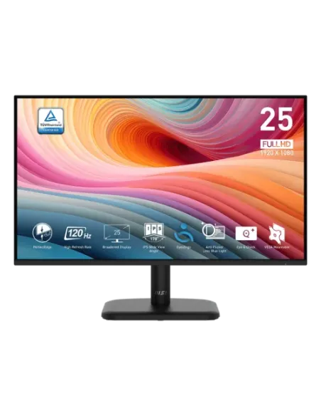 MSI MONITOR PRO MP251L E2.  24.5" PLANO. IPS. 1920x1080. 120Hz. NEGRO. MSI MONITOR PRO MP251L E2.  24.5" PLANO. IPS. 1920x1080. 120Hz. NEGRO.