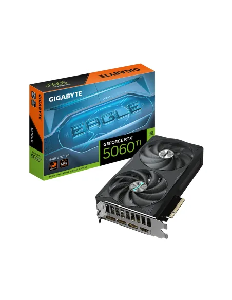 GIGABYTE GeForce RTX 5060 Ti EAGLE OC 16G Tarjeta Gráfica – 16 GB GDDR7, 128 bits, PCI-E 5.0, 2617 MHz Frecuencia del núcleo, 3