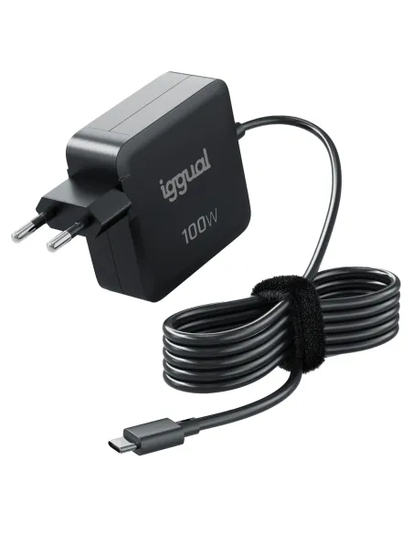 iggual PD 100W Universal Negro Corriente alterna Carga rápida Interior