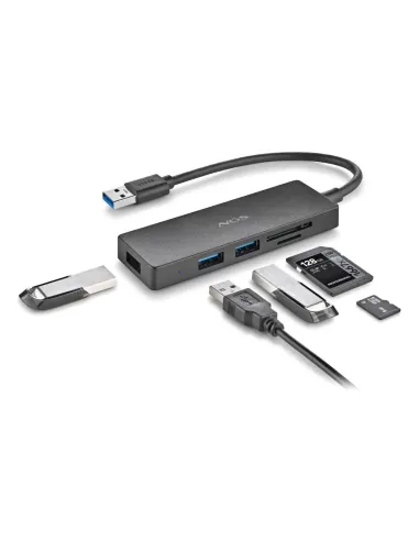NGS IHUB READER USB 3.2 Gen 1 (3.1 Gen 1) Type-A 5000 Mbit s Negro