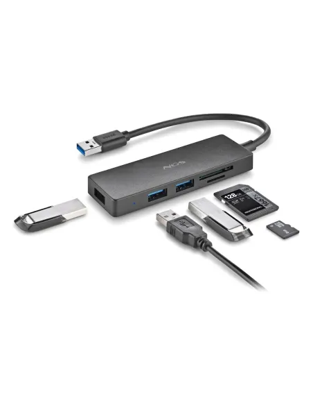NGS IHUB READER USB 3.2 Gen 1 (3.1 Gen 1) Type-A 5000 Mbit s Negro