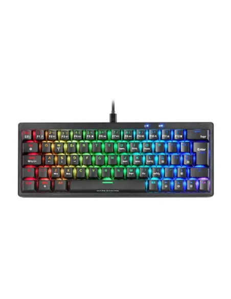Mars Gaming MKMINIPRO, Teclado Mecánico Ultra-Compacto 60%, Switches Mecánicos Hot-Swappable, Iluminación RGB Chroma, Teclado