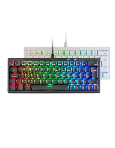Mars Gaming MKMINIPRO, Teclado Mecánico Ultra-Compacto 60%, Switches Mecánicos Hot-Swappable, Iluminación RGB Chroma, Teclado