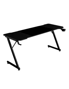 Mars Gaming MGD-X160, Mesa Gaming Ergonómica, Superficie en Fibra de Carbono, Estructura Metálica, Alfombrilla XXL, Soporte