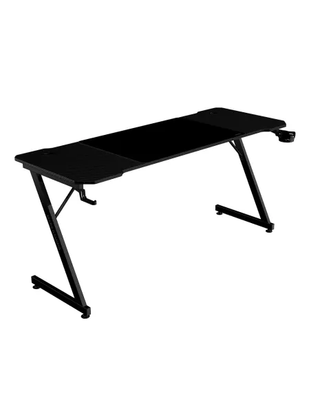 Mars Gaming MGD-X160, Mesa Gaming Ergonómica, Superficie en Fibra de Carbono, Estructura Metálica, Alfombrilla XXL, Soporte