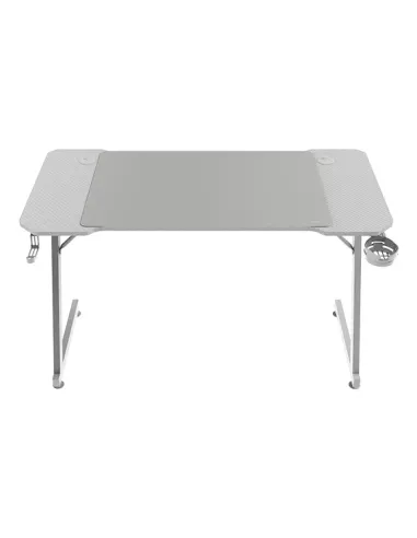 Mars Gaming MGD-X120, Mesa Gaming Ergonómica, Superficie en Fibra de Carbono, Estructura Metálica, Alfombrilla XXL, Soporte