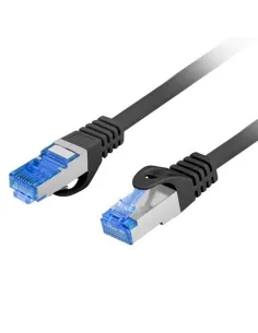 Cable red lanberg latiguillo cat.6a s - ftp lszh cca 0.25m negro fluke  passed