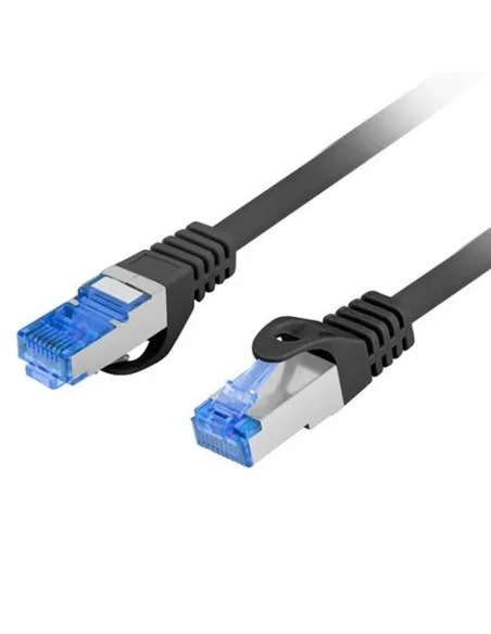 Cable red lanberg latiguillo cat.6a s - ftp lszh cca 0.25m negro fluke  passed