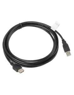 Cable alargador lanberg usb 2.0 macho - hembra -  3m - negro
