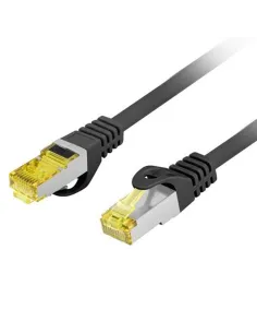 Cable red lanberg latiguillo cat.6a s - ftp lszh cu 0.25m negro fluke  passed