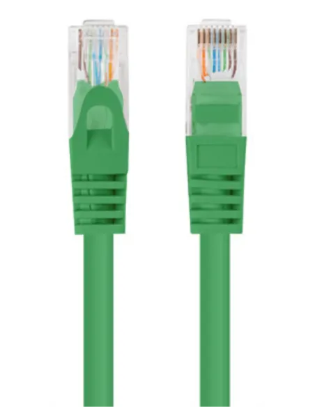Cable red lanberg latiguillo cat.6 utp 7.5m verde fluke passed
