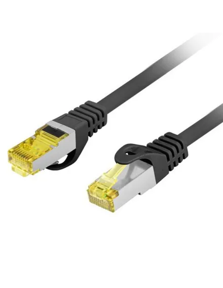 Cable red lanberg latiguillo cat.6a s - ftp lszh cu 0.5m negro fluke passed