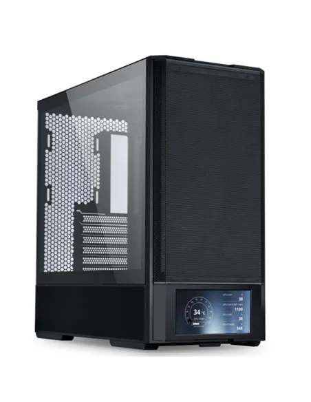 Caja ordenador gaming lian li lancool 207 lcd atx argb cristal templado negra
