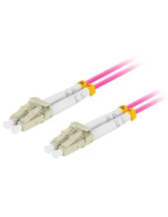 Cable fibra optica lanberg multi lc -  upc -  lc -  upc duplex om4 50 - 125 lszh vi - 0.5m