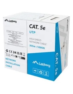 Bobina 1gb - s lanberg u - utp rj45 solido cca 305m gris
