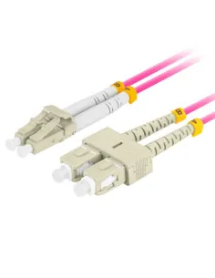 Cable de fibra optica lanberg multi lc -  upc -  sc -  upc duplex lszh om4 50 - 125 3.0 - 1m
