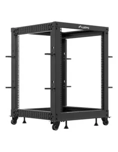 Armario lanberg abierto rack 19 pulgadas 15u -  600x600 negro