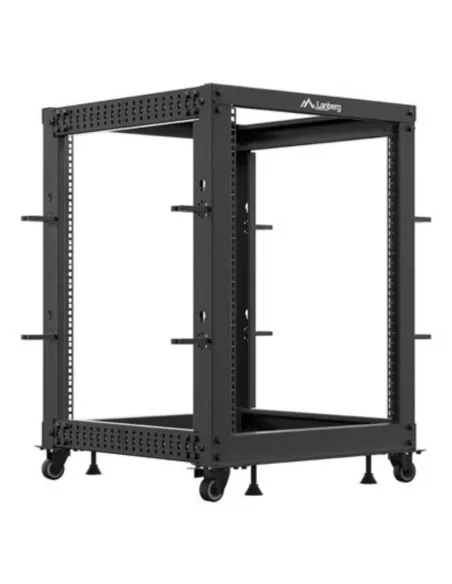 Armario lanberg abierto rack 19 pulgadas 15u -  600x600 negro