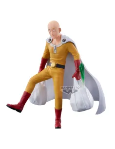 Figura banpresto one punch man one punch life saitama 20cm
