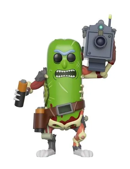 Rick y morty pop! animatión vinyl figura pickle rick with laser 9 cm