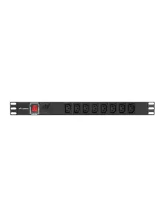 Regleta lanberg 1u 16a rack 19 pulgadas 8x socket iec c13 negro 2m