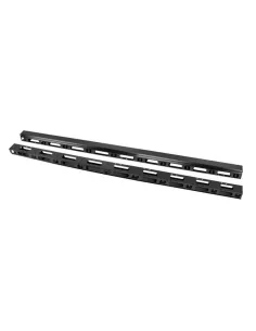 Panel organizador de cables vertical rack 19 pulgadas 47u suelo negro 2 piezas