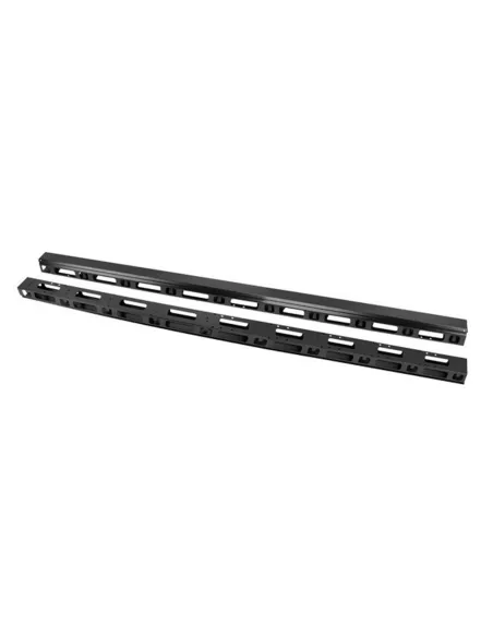 Panel organizador de cables vertical rack 19 pulgadas 47u suelo negro 2 piezas