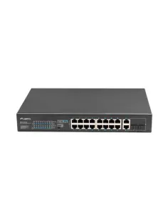 Switch lanberg 18 puertos 100mb 16xpoe+ - 2x gbit ether 250w rack 19 pulgadas