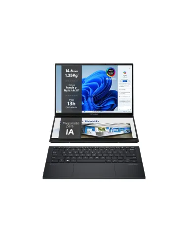 ASUS Zenbook Duo OLED UX8406CA-PZ152W - Ordenador Portátil 14" WQXGA+ 120Hz (Intel Core Ultra 9 285H, 32GB RAM, 1TB SSD, Arc