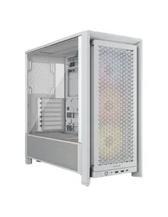 Caja ordenador gaming corsair frame 4000d atx cristal templado blanca