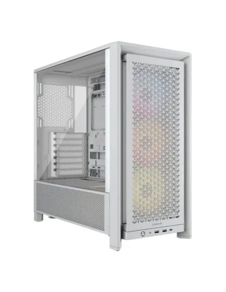 Caja ordenador gaming corsair frame 4000d atx cristal templado blanca