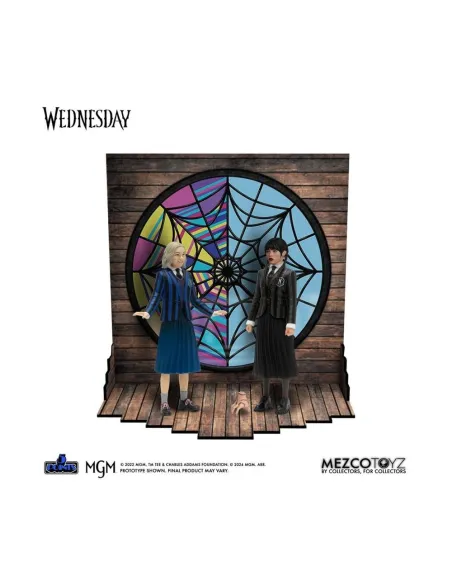 Pack 2 figuras mezco toyz wednesday 5 points wednesday & enid